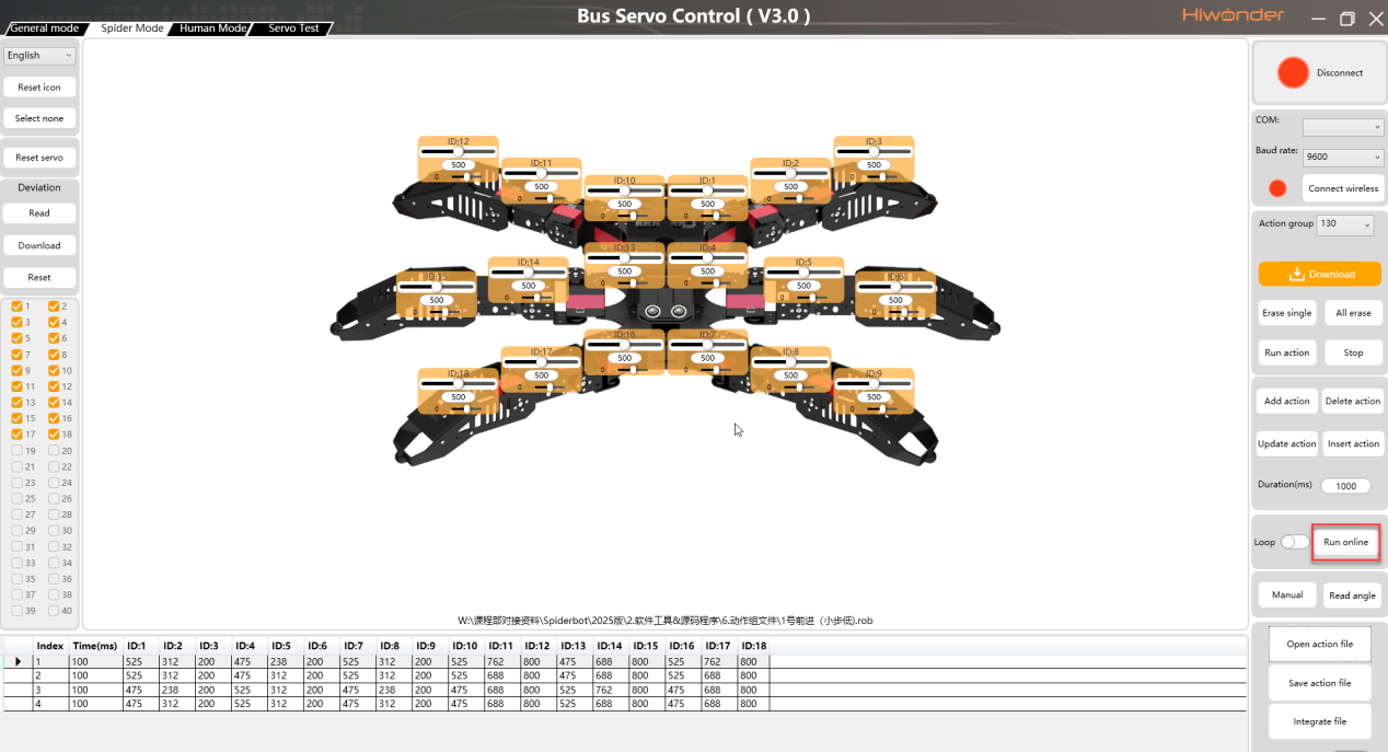3. PC Software Control — Spiderbot v1.0 documentation